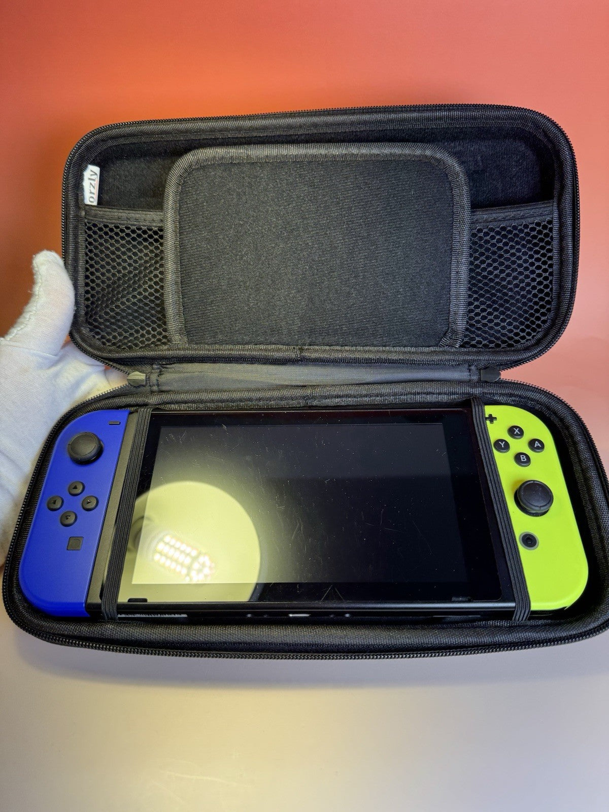 Nintendo Switch | Blau / Neon Gelb Joy-Con | Zustand A