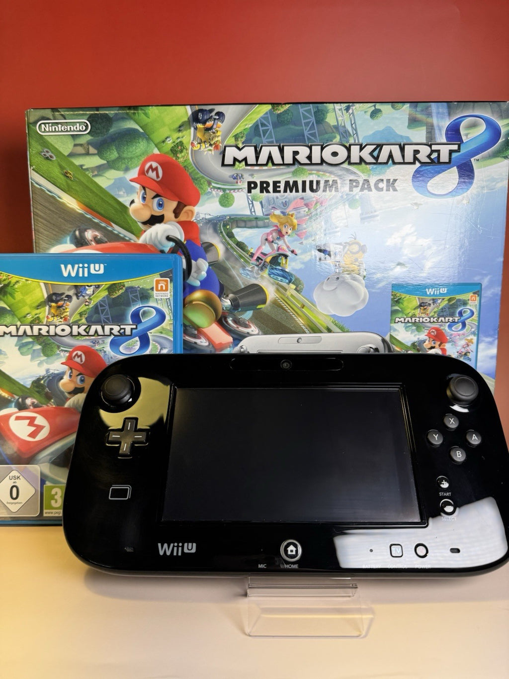 Nintendo Wii U Schwarz | Mario Kart 8 Premium Pack | Komplett Set | Zustand A+