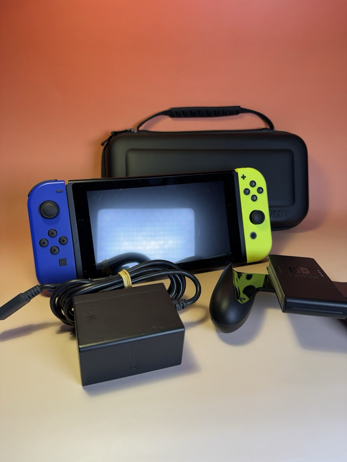Nintendo Switch | Blau / Neon Gelb Joy-Con | Zustand A
