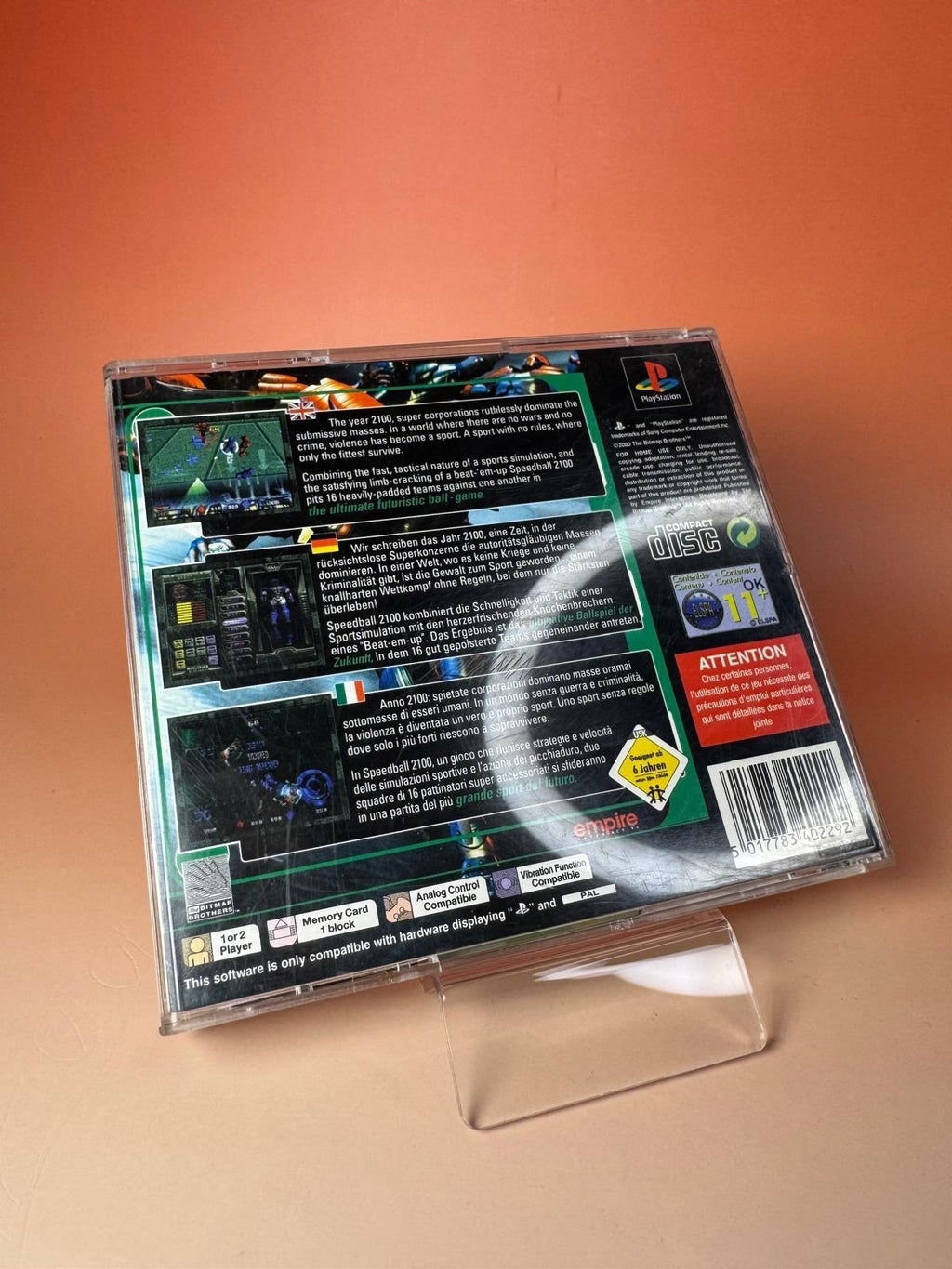Speedball 2100 PS1 PlayStation PAL komplett getestet