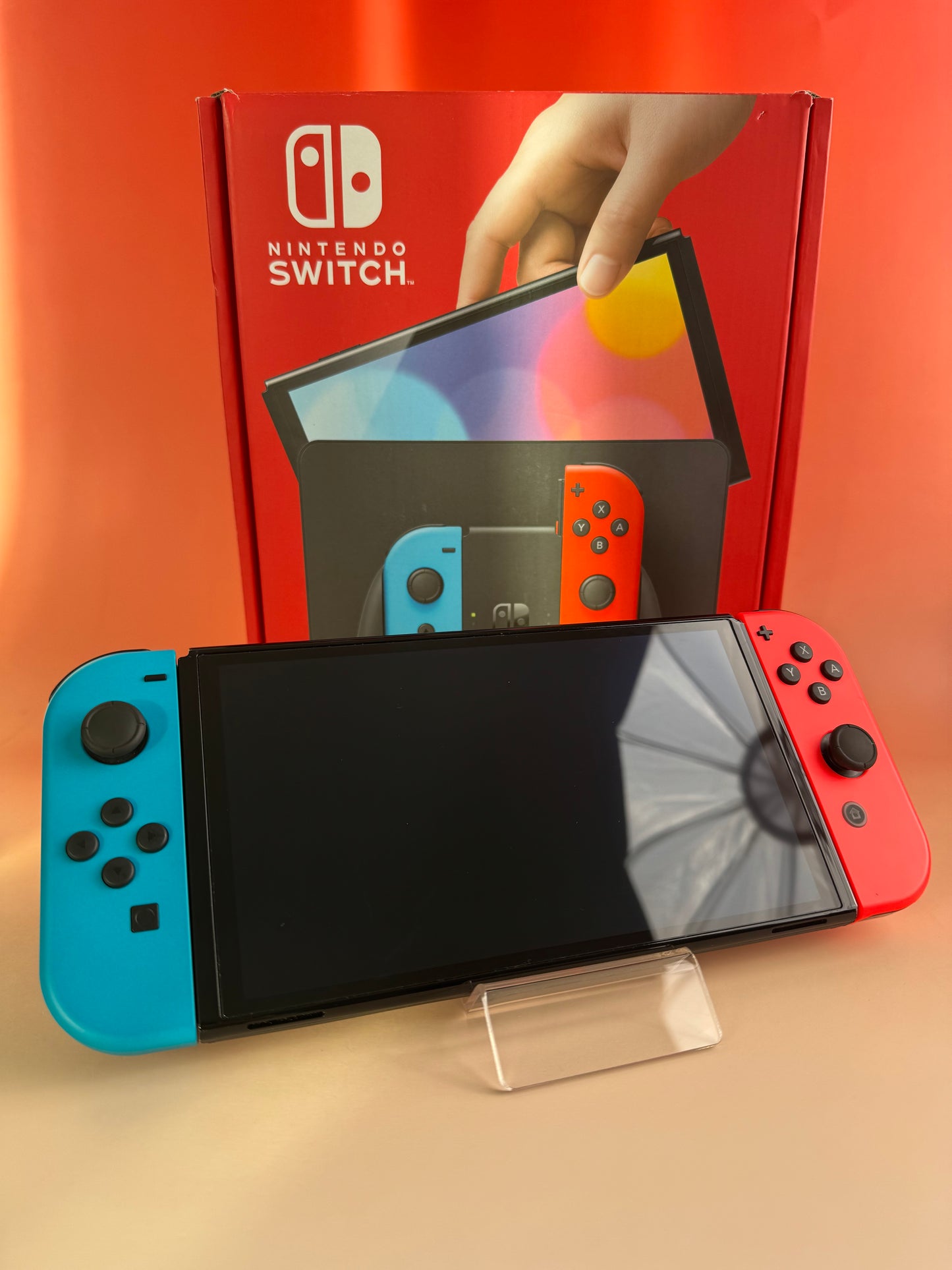 Nintendo Switch OLED | Rot / Blau | CiB OVP | Zustand A+