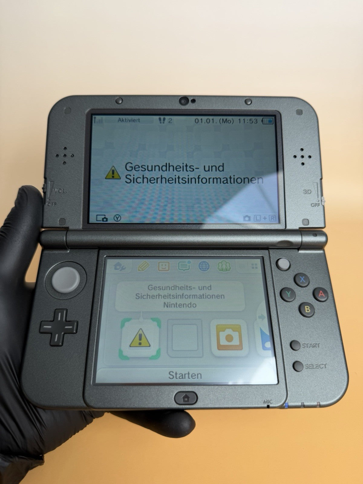 New Nintendo 3DS XL Metallic Schwarz | Top IPS | Zustand A++