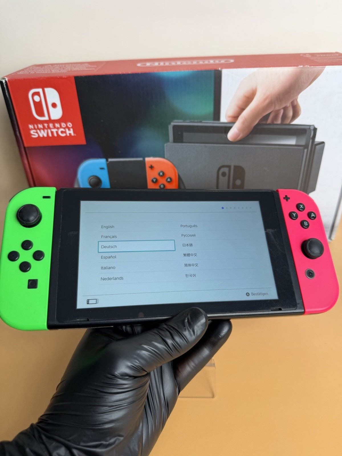 Nintendo Switch Neon-Rot/Neon-Grün | CIB | OVP | Vollständig | Zustand B