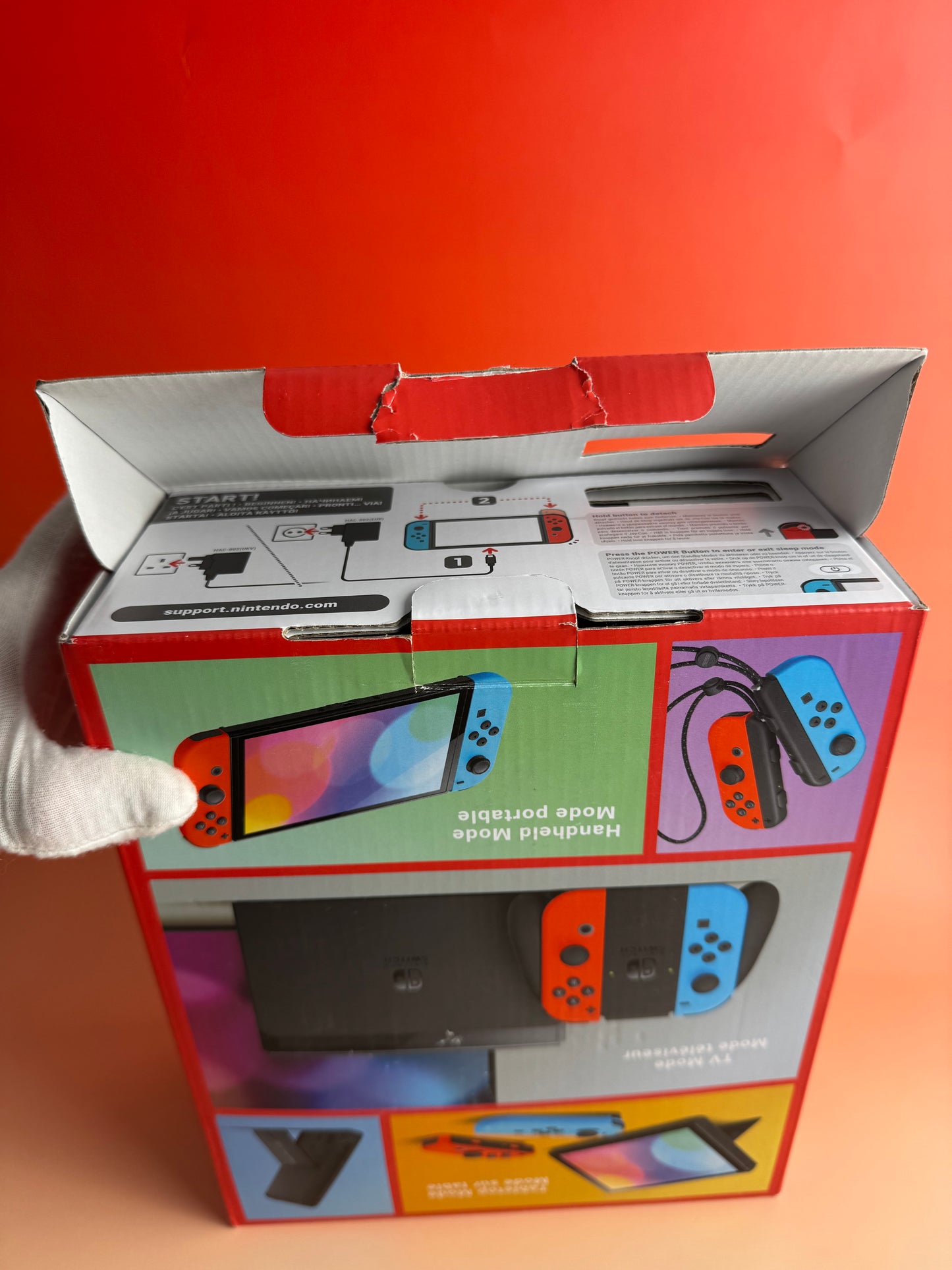 Nintendo Switch OLED | Rot / Blau | CiB OVP | Zustand A+