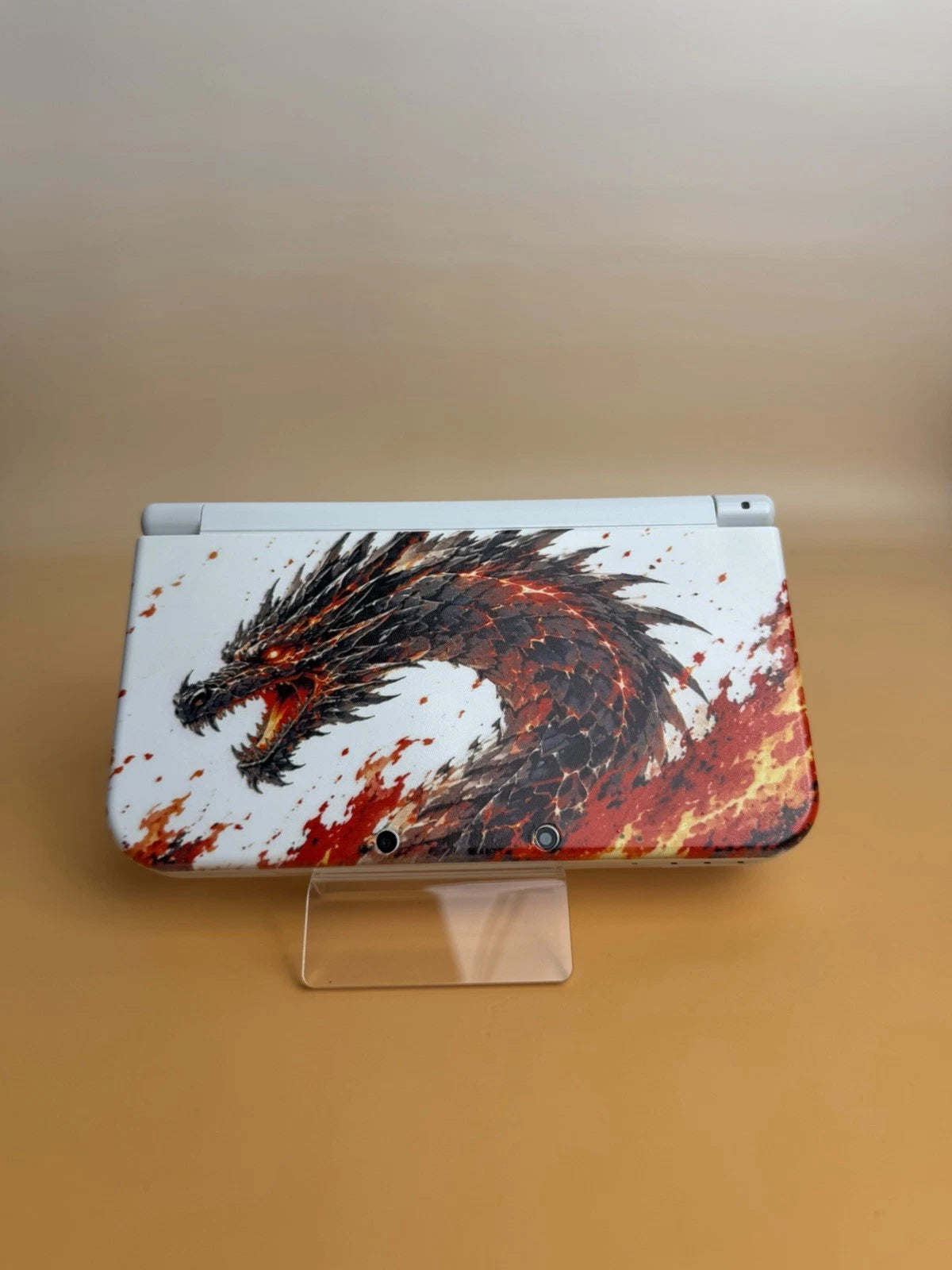 New Nintendo 3DS XL Weiß | IPS Display | Custom UV-Druck Drachen Design | Unikat – Bild 2