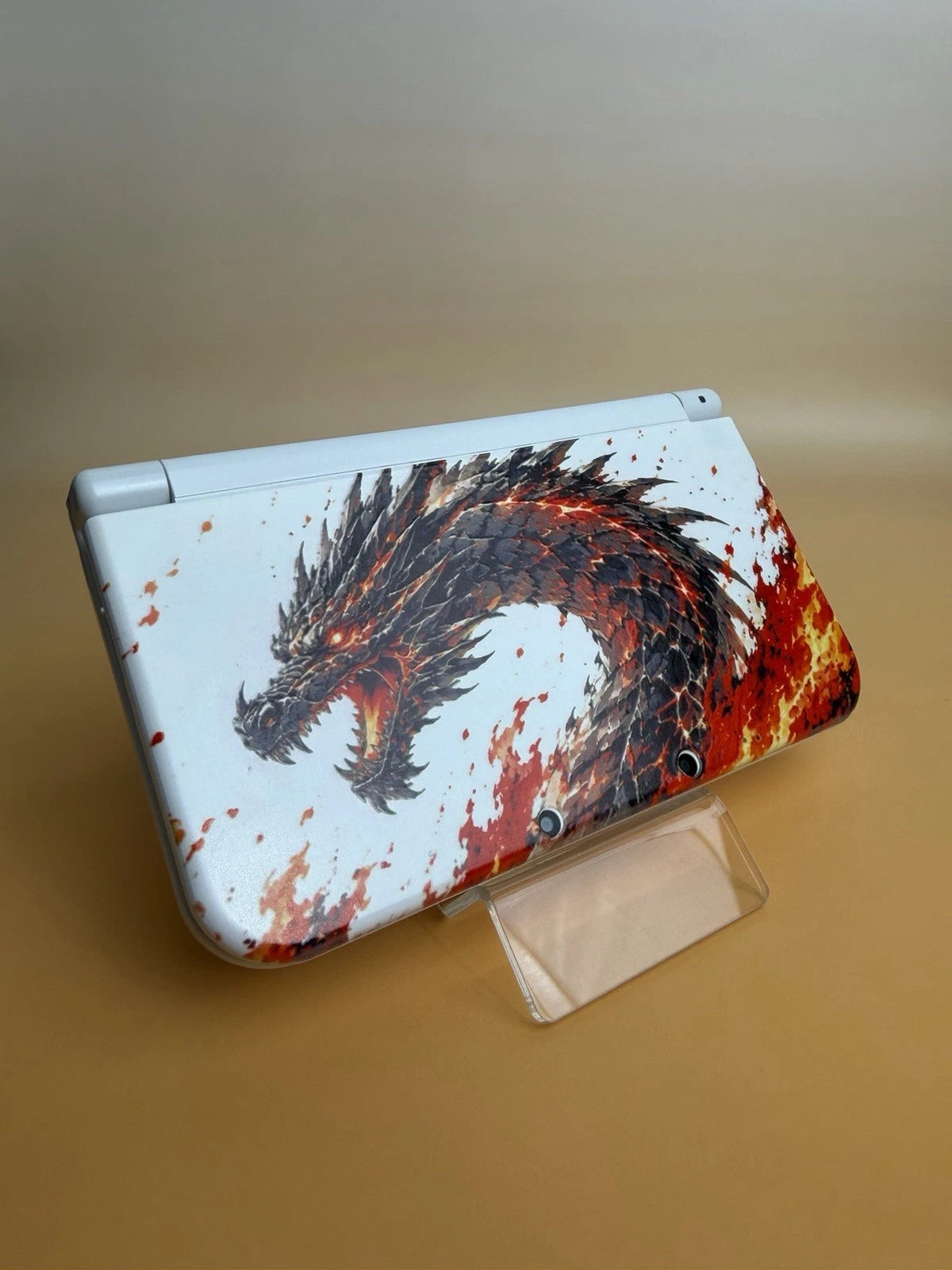 New Nintendo 3DS XL Weiß | IPS Display | Custom UV-Druck Drachen Design | Unikat – Bild 3