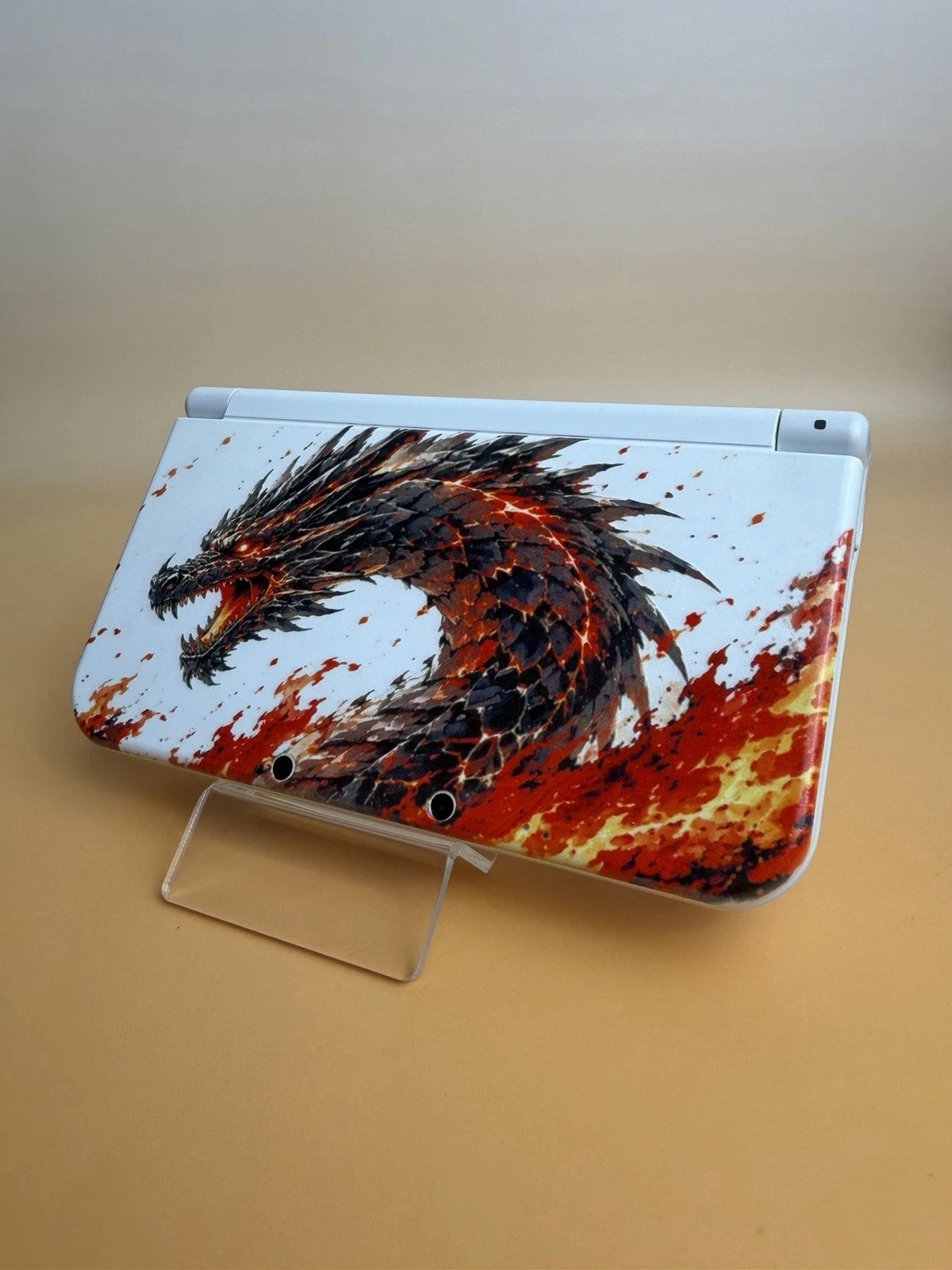 New Nintendo 3DS XL Weiß | IPS Display | Custom UV-Druck Drachen Design | Unikat – Bild 4