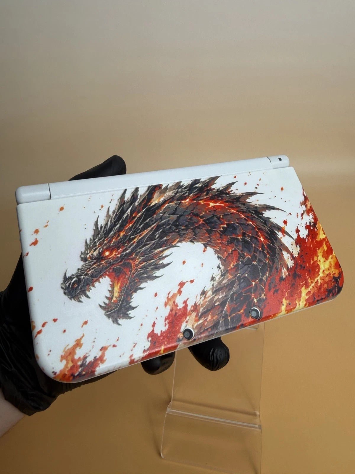 New Nintendo 3DS XL Weiß | IPS Display | Custom UV-Druck Drachen Design | Unikat – Bild 20